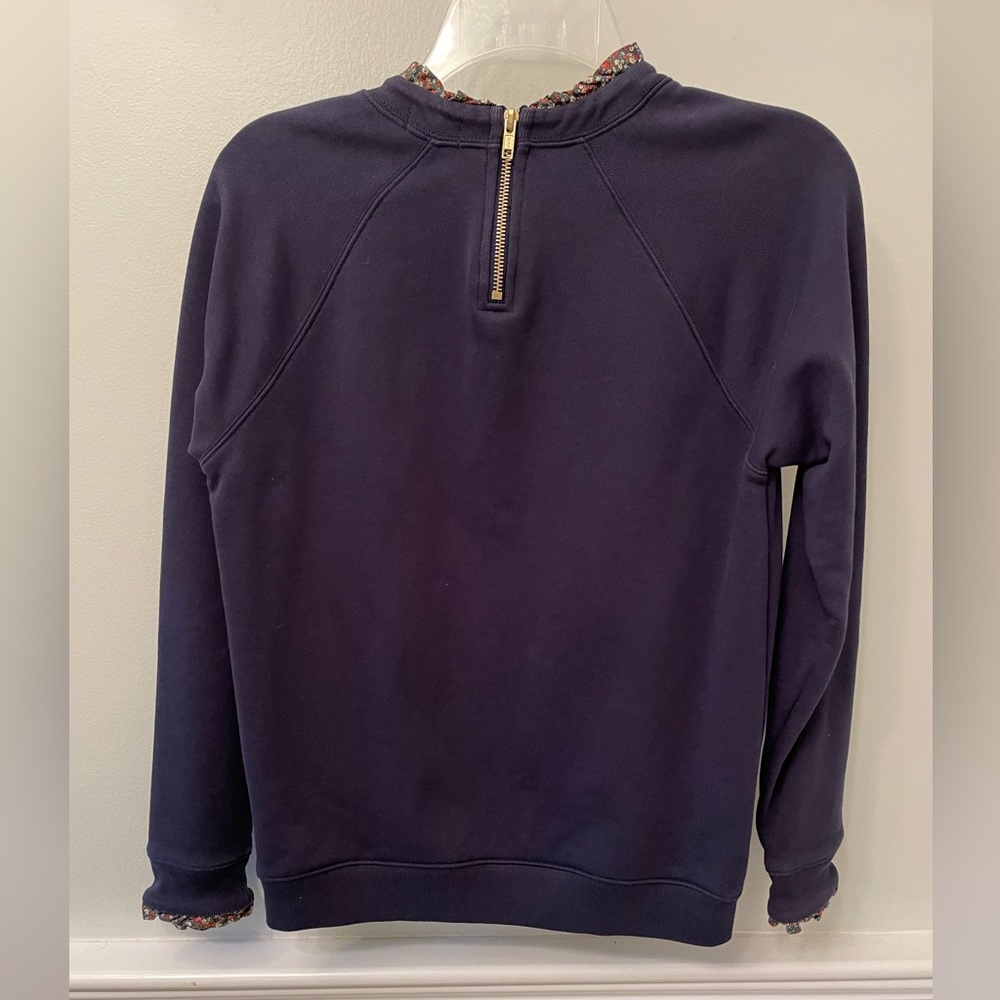 J. Crew Ruffle-Neck Sweatshirt Size Small - Picture 2 of 10